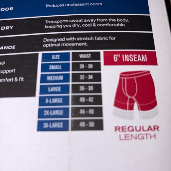 Reebok Men's Pro Series Performance Boxer Briefs 6" Inseam, Size Small - Picture 10 of 14